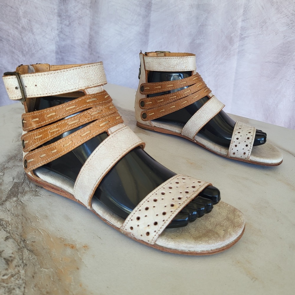 Bed|Stu Artemis Leather Sandals Nectar Tan Size 7.5 Women's